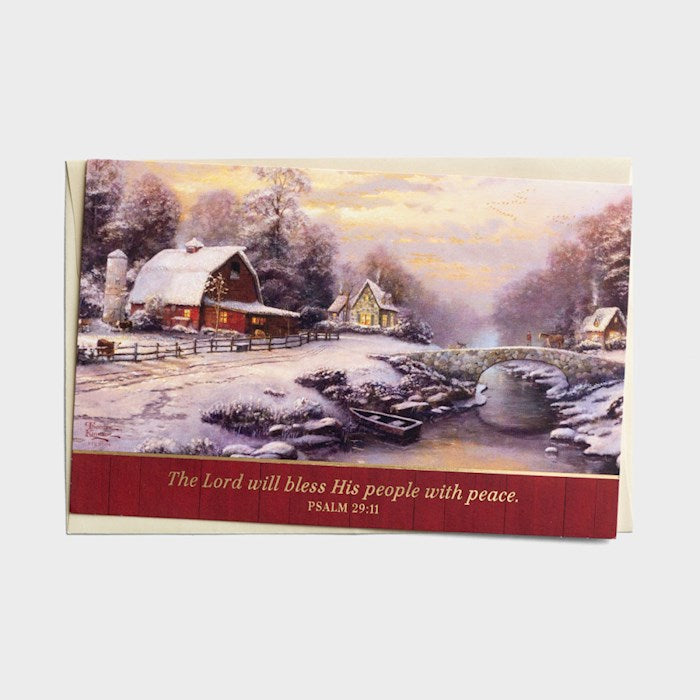 Boxed Card-Christmas-The Lord Will Bless His People (Box Of 18)