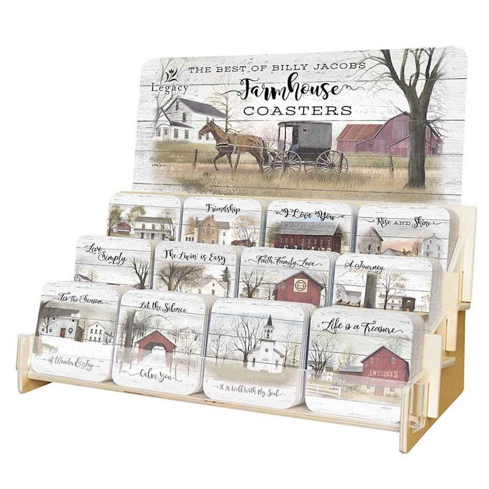 Coaster Collection-Farmhouse (12 Coasters In 12 Designs) (Display ORD SPY