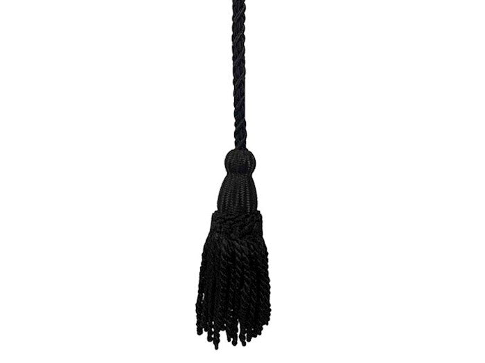 Pew Rope w/Weighted Tassels-Black (6&