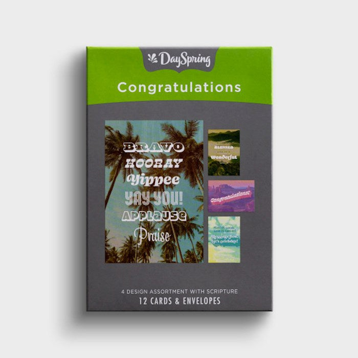 Boxed Card-Congratulations (Box Of 12)-J9182