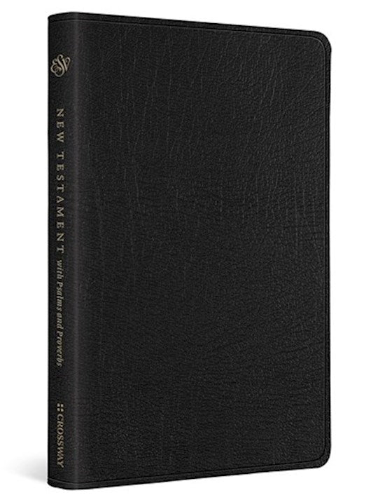 ESV New Testament With Psalms And Proverbs-Black Genuine Leather