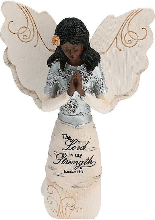 Figurine-Ebony Angels-Prayer/The Lord Is My Strength (Exodus 15:2) (5.5&quot;)
