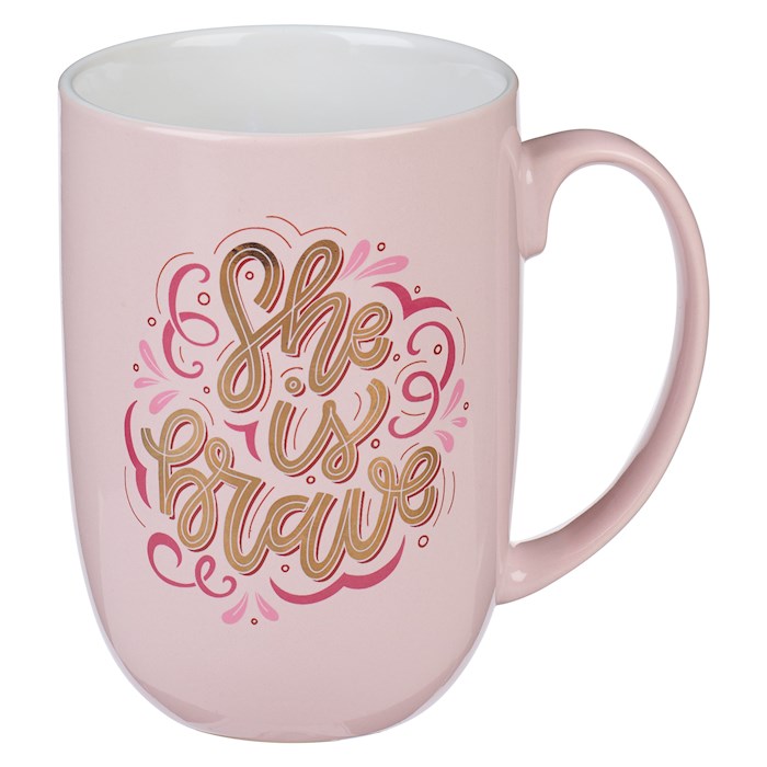 Mug-She is Brave-Pink (MUG900)