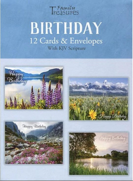 Boxed Card-Birthday-Mountain Joy (Box Of 12)