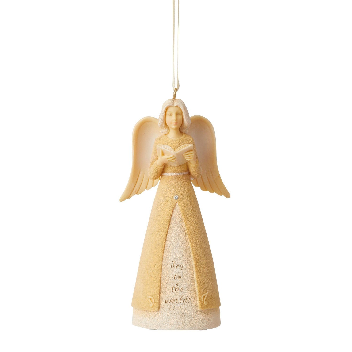 Ornament-Foundations-Joy To The World Angel (4.65&quot;)