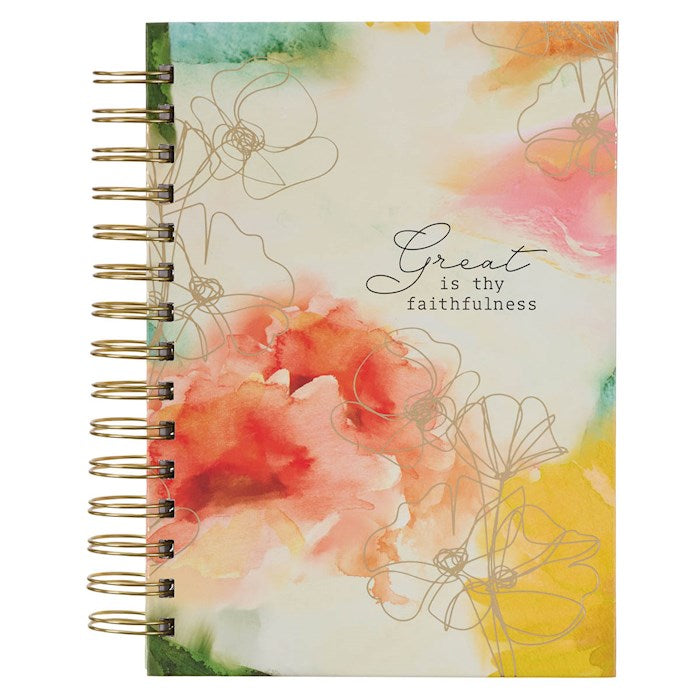 Journal-Wirebound-Great is Thy Faithfulness-Watercolor