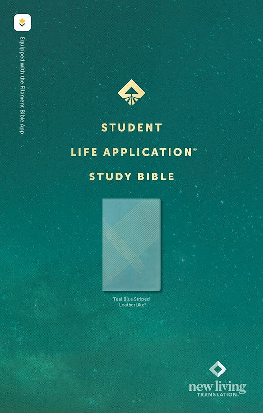 NLT Student Life Application Study Bible Filament Enabled Edition-Teal Blue Striped LeatherLike
