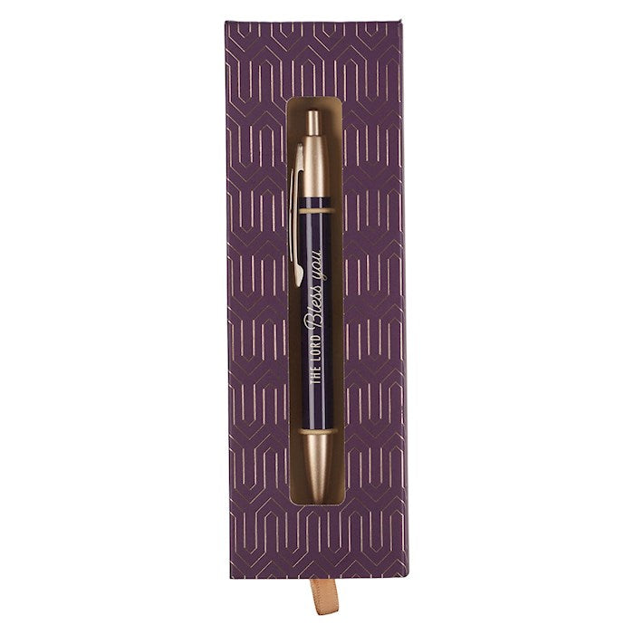 Pen-Bless You &amp; Keep You Numbers 6:24-26 w/Gift Box-Purple