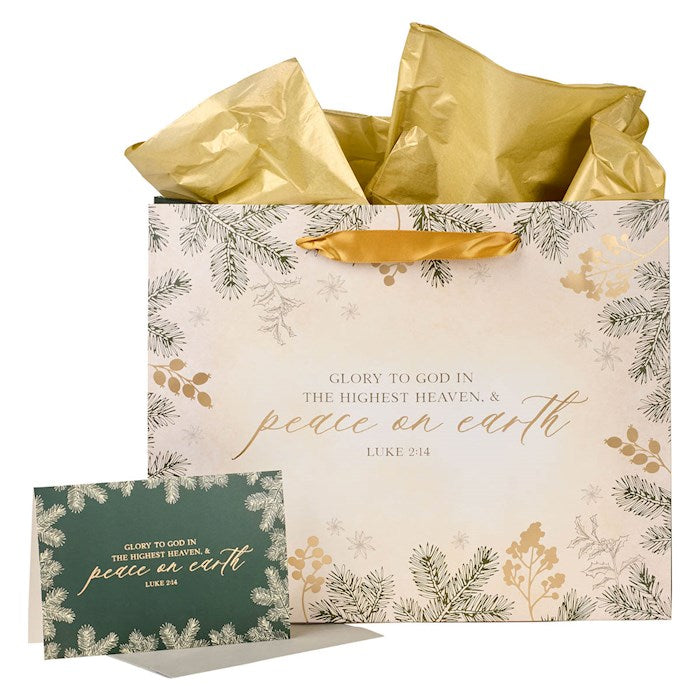 Gift Bag w/Card-Large Landscape-Glory To God In The Highest