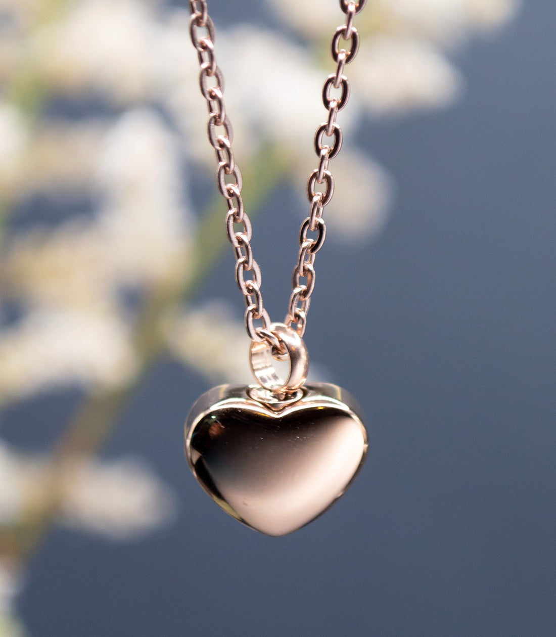 Necklace-Eden Merry-Small Rose Gold Urn (20&quot;)
