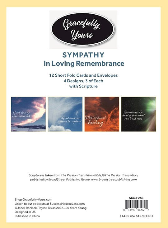 CARD-GRACEFULLY YOURS-In Loving Remembrance-Sympathy 