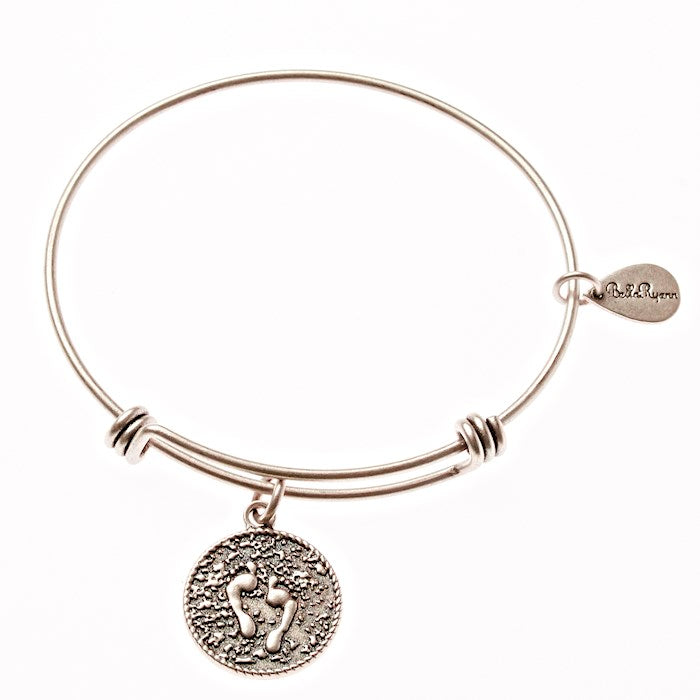 Bracelet-Silver Footprints-Bangle