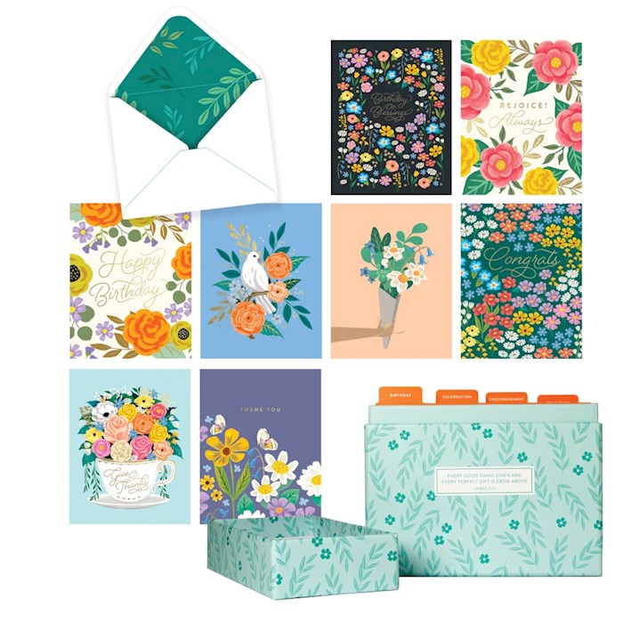 Bouquet of Blessings Greeting Card Set - 20