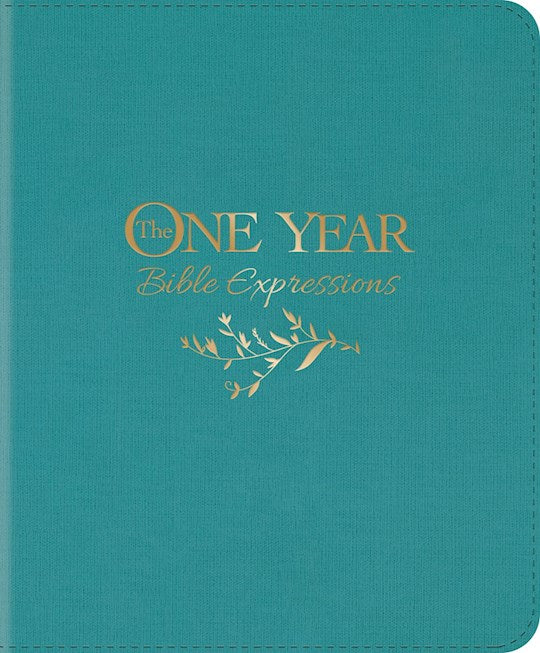 NLT The One Year Bible Expressions-Tidewater Teal LeatherLike