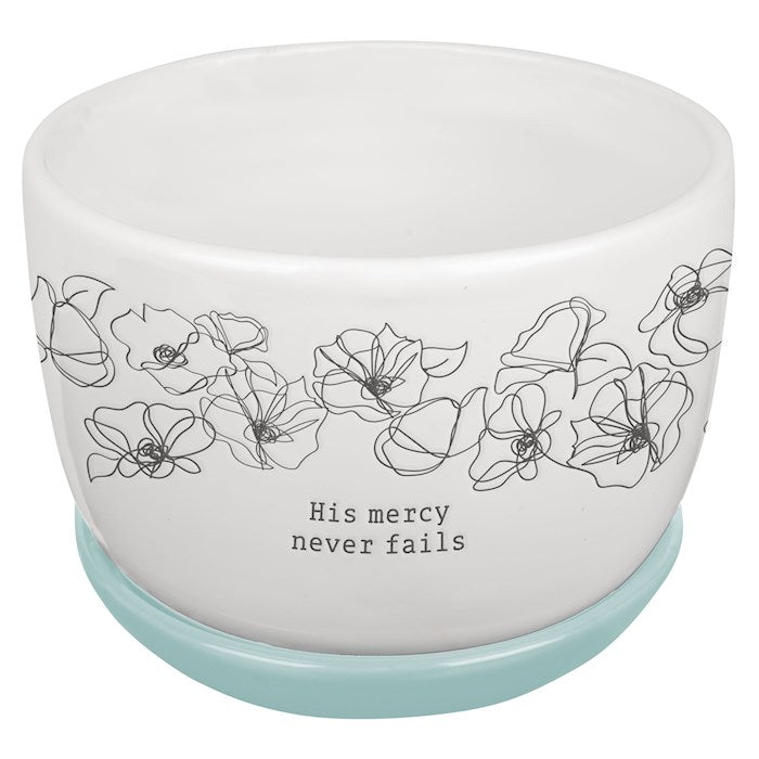 Decorative Planter/Bowl-His Mercy Never Fails
