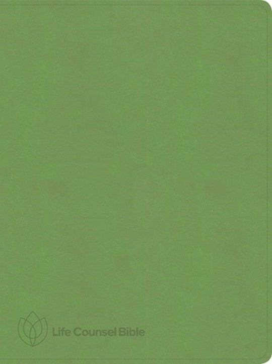 CSB Life Counsel Bible-Grass Green LeatherTouch Indexed