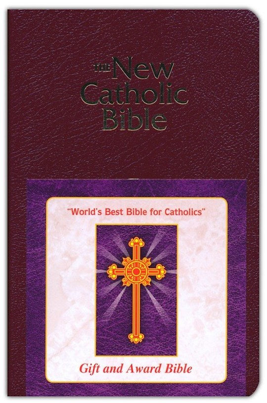 NCB New Catholic Bible Gift &amp; Award Bible-Burgundy Imitation Leather
