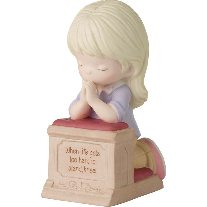 Figurine-When Life Gets Too Hard To Stand Kneel Blonde Hair/Light Skin (4.75")
