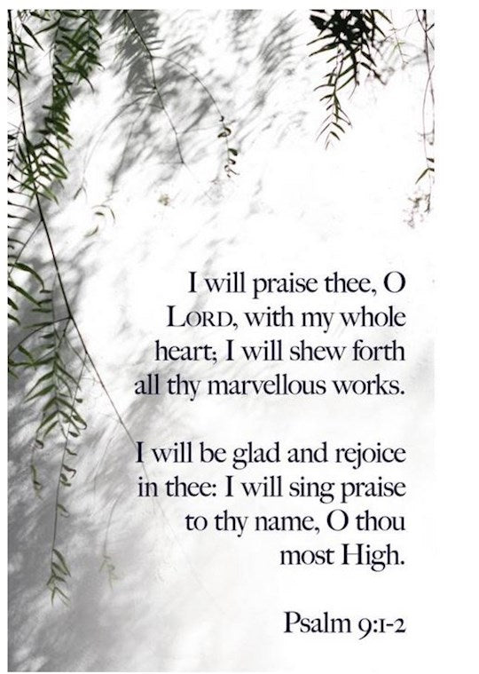 Bulletin-I Will Praise Thee O Lord With My Whole Heart (Pack Of 100)