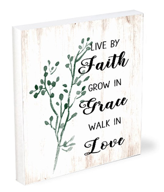 Shelfie Sitter-Live By Faith (4 x 5)