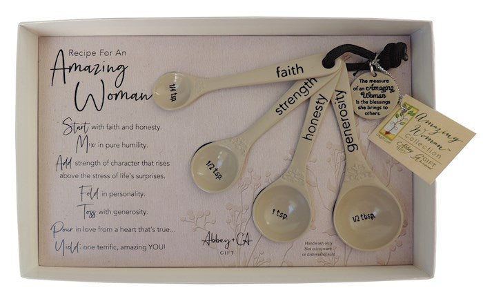Measuring Spoons-Amazing Woman (Set Of 4)