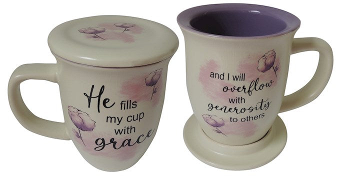 Mug w/Coaster-He Fills My Cup (14 Oz)