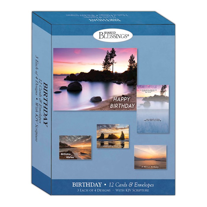 Boxed Card-Birthday On The Shore (Shared Blessings) (Box Of 12)