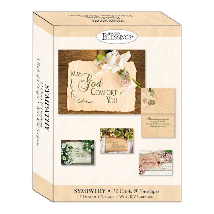Boxed Card-Sympathy: Vintage Floral (Shared Blessings) (Box Of 12)
