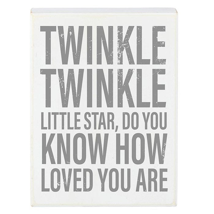 Box Sign-Twinkle Star (6" x 8")