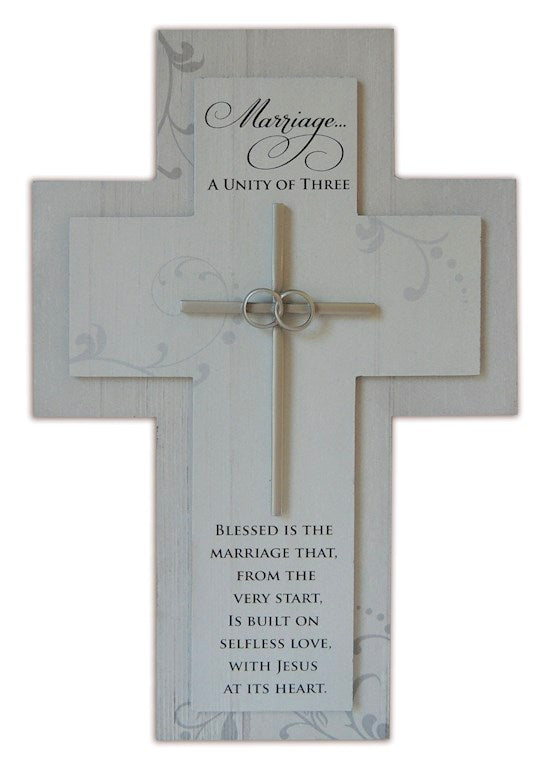 Wall Cross-Marriage/Unity Of Three (10.5")