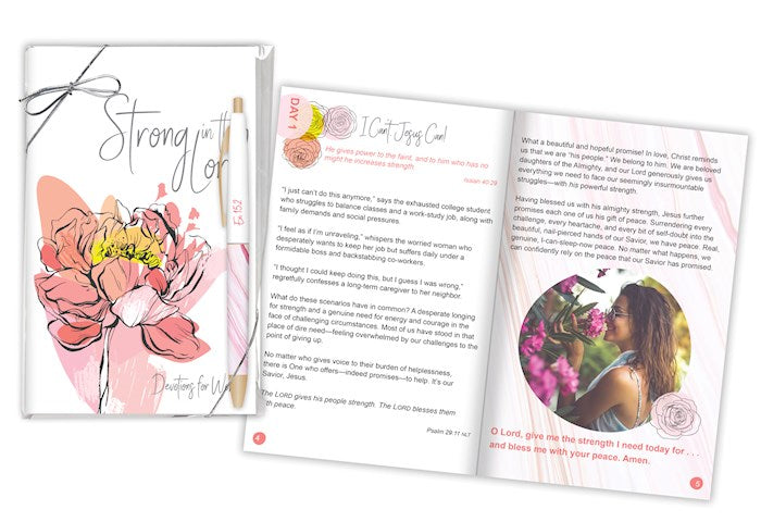 Gift Set-Strong In The Lord-Devotion Book &amp; Pen