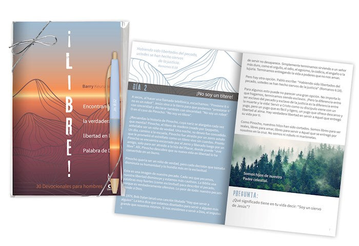 Spanish-Gift Set-Set Free Devotion Book &amp; Pen