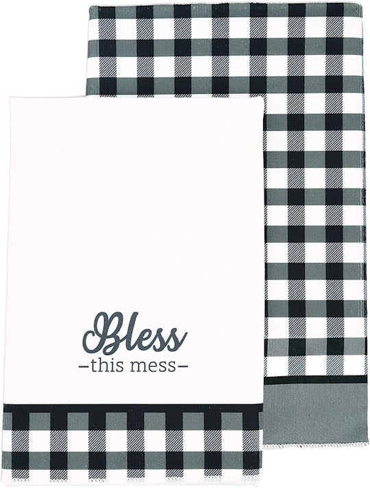 Tea Towel-Bless This Mess-2 Towel Gift Set