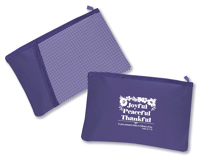Zippered Pouch-Joy In The Journey w/Mesh Pocket (8 1/2" x 5")