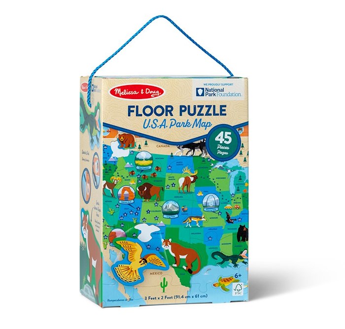 Puzzle-U.S.A Park Map Floor Puzzle (Ages 6+)