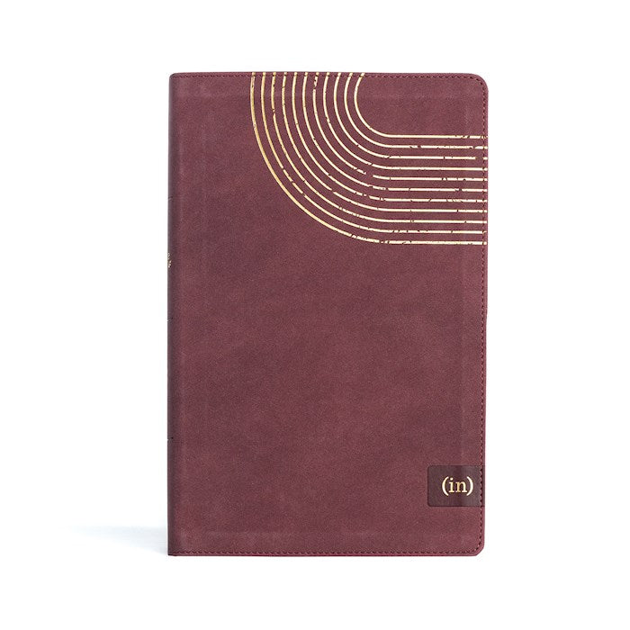 CSB (in)courage Devotional Bible-Bordeaux LeatherTouch Indexed
