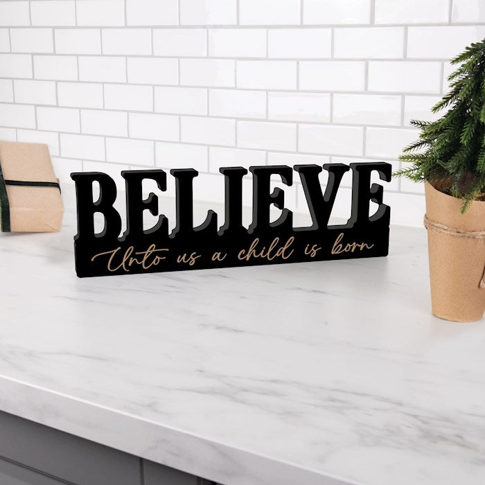 Ornate Decor-Believe (14 x 4.25)