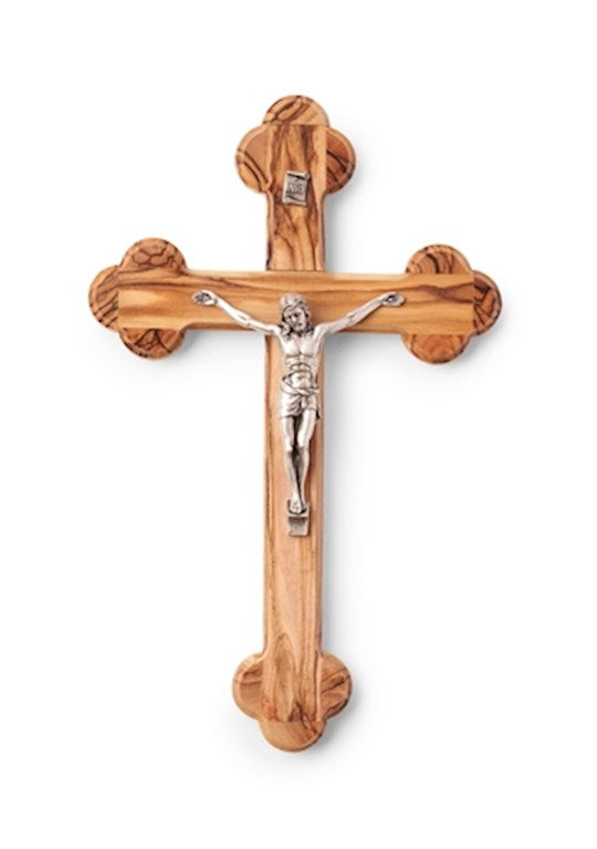 Crucifix-Olive Wood Large Routed Orthodox Cross (8&quot;)