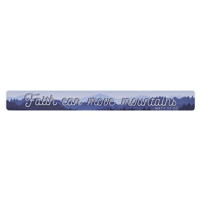 Magnetic Strip-Blue Forest Faith Can Move Mountains Matt. 17:20 (Pack Of 6)