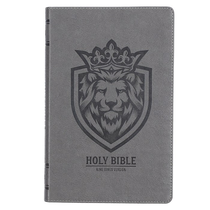 KJV Gift Edition Bible-Charcoal Faux Leather