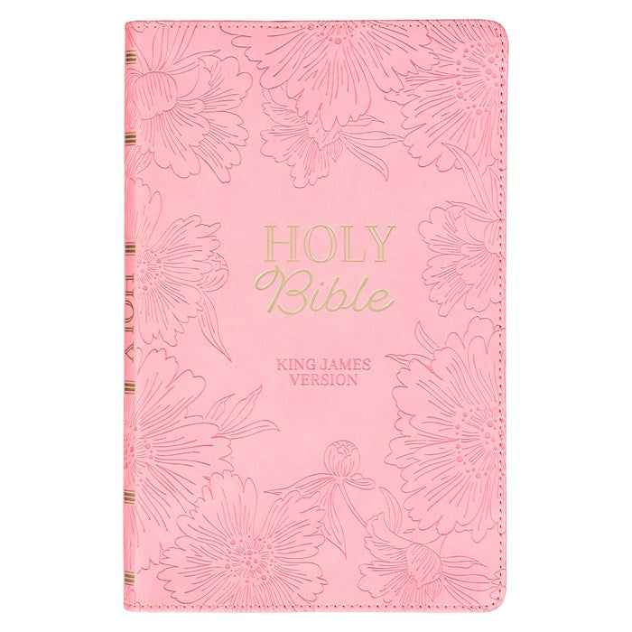KJV Gift Edition Bible-Blossom Pink Faux Leather