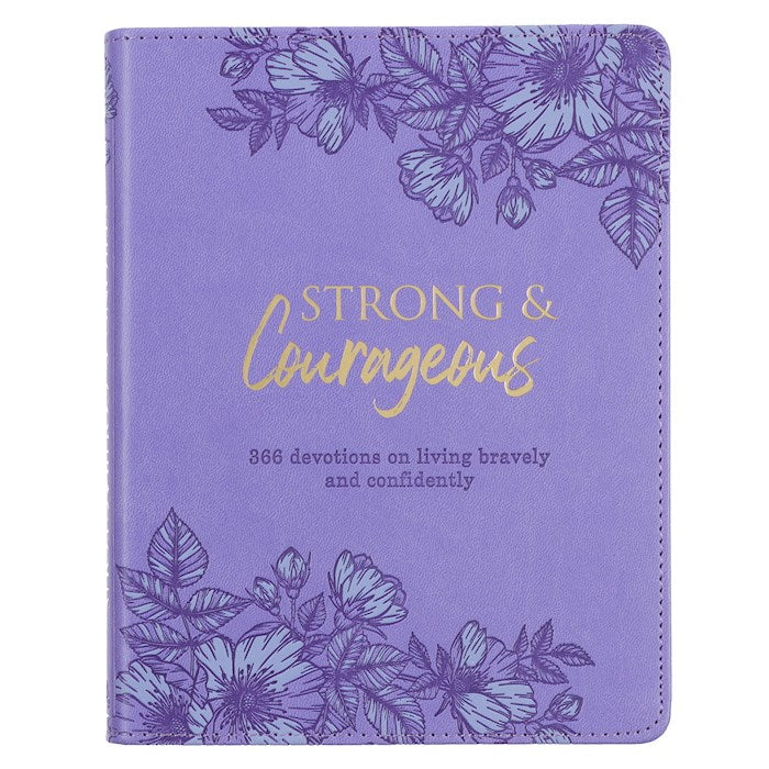 Strong &amp; Courageous-Purple Faux Leather