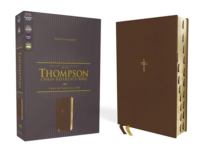 NASB 1995 Thompson Chain-Reference Bible (Comfort Print)-Brown Leathersoft Indexed