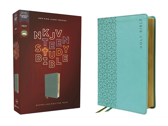 NKJV Teen Study Bible (Comfort Print)-Teal Leathersoft