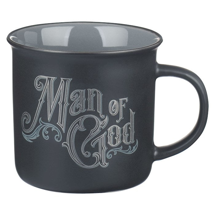 Mug-Man Of God (1 Timothy 6:11)-Charcoal Gray (MUG989)
