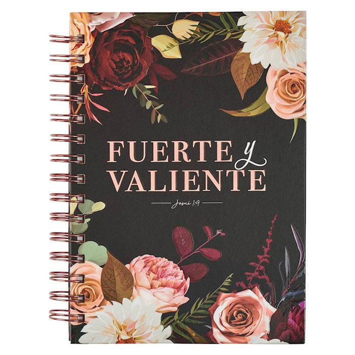 Spanish-Strong &amp; Courageous Wirebound Journal (Joshua 1:9)