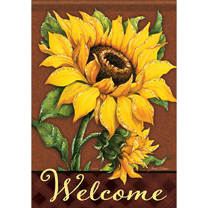 Flag-Garden-Glittertrends-September Sunflower (12.5&quot; x 18&quot;)