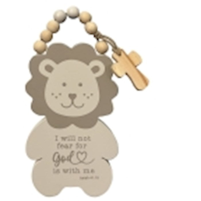 Door Knob Hanger-Lion/I Will Not Fear (Two-Sided) (Isaiah 41:10)