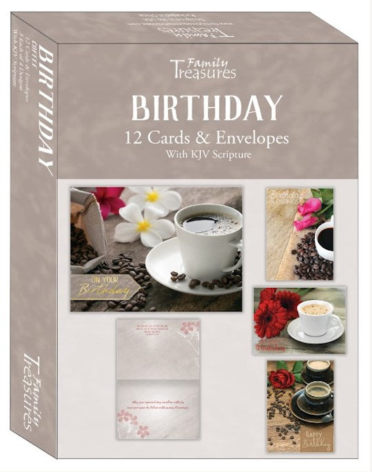 Boxed Card-Birthday-Coffee (Pack Of 12)