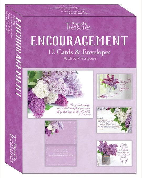 Boxed Card-Encouragement-Lilacs (Pack Of 12)